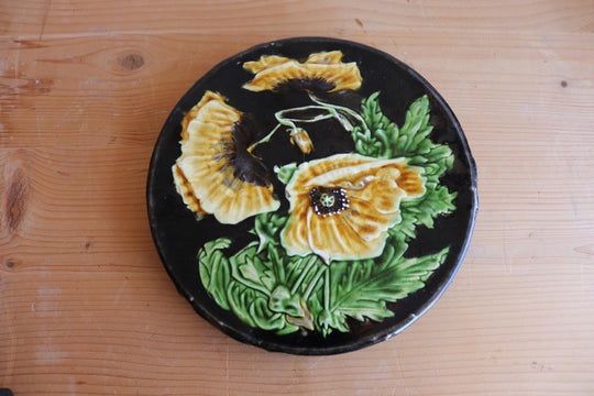 rare antique French orchies faïence trivet