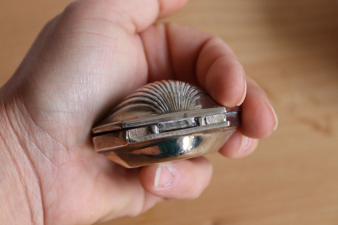 vintage french silver coquillage trinket box