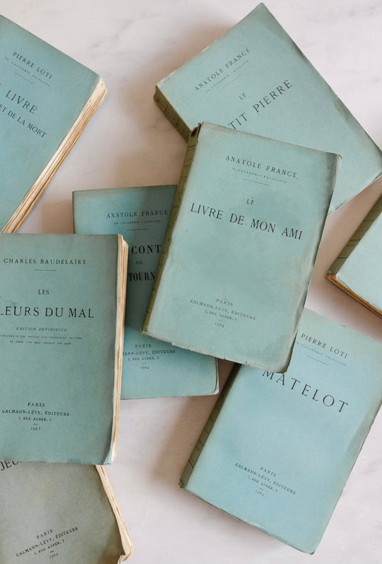 antique french Anatole France "livres bleu"