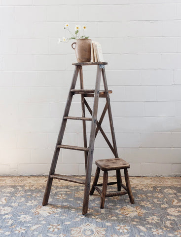 vintage wood painter's ladder