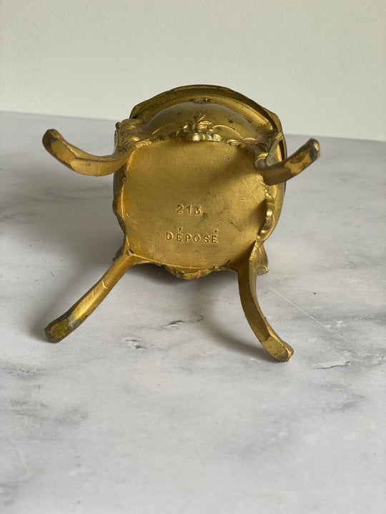 antique French Napoleon III gilt bijoux casket