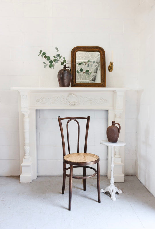 vintage French marble and cast iron martini table