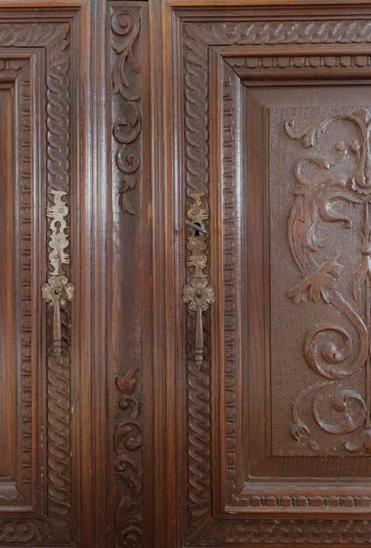 early 20th century French oak renaissance buffet