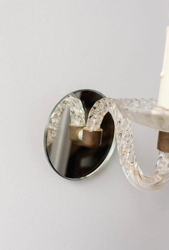 pair of 1940s Italian Murano Venetian sconces