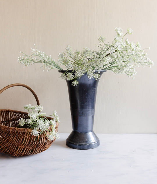 turn of the century French zinc florist vase