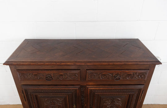 early 20th century French oak renaissance buffet