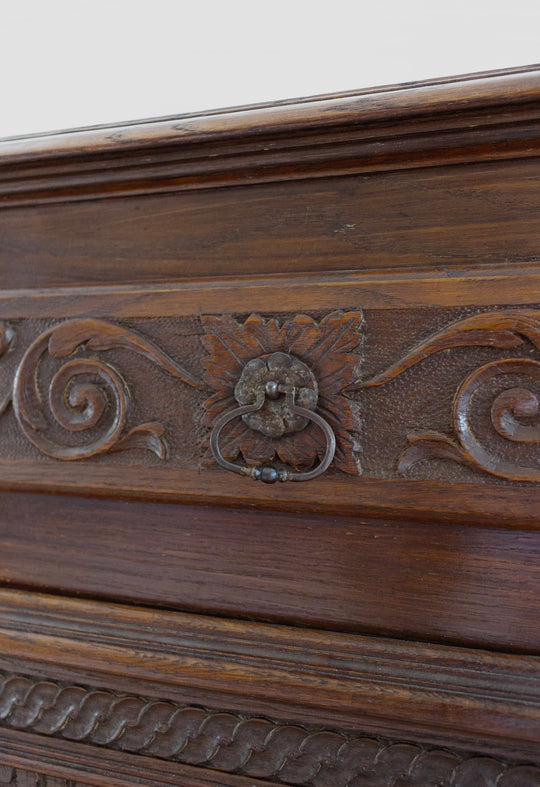 early 20th century French oak renaissance buffet