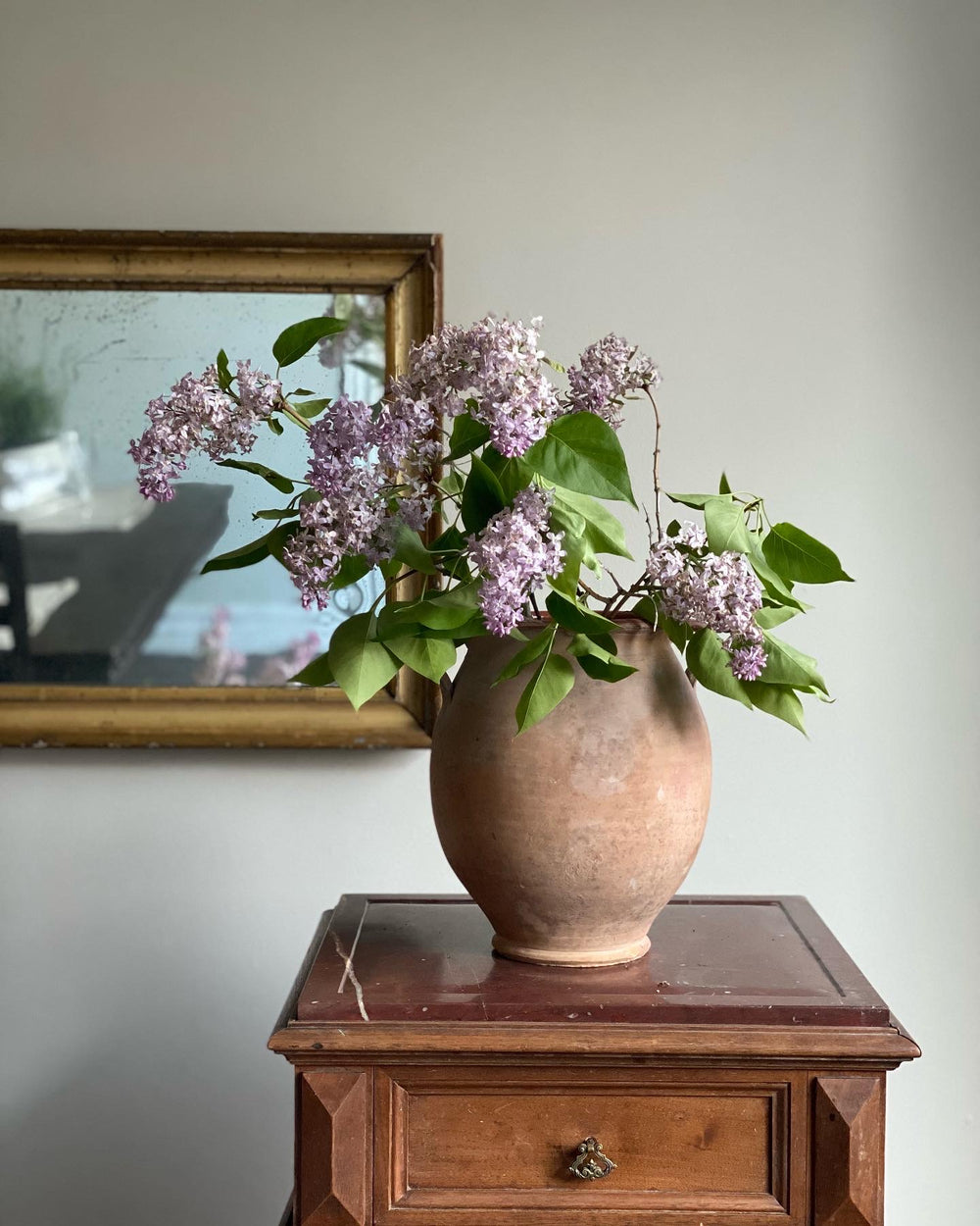 19th century French walnut Louis XVI nightstand