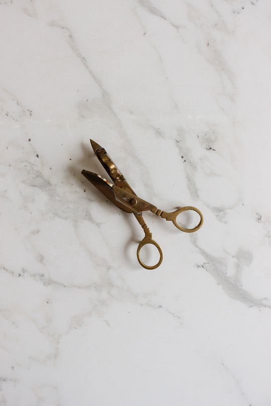 rare 18th century french cast brass snuffer with tray