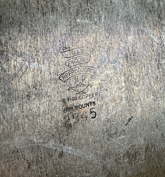 vintage old english reproduction silver tray