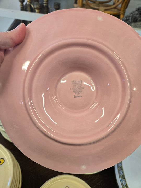 1940s french longchamp pink oyster plate