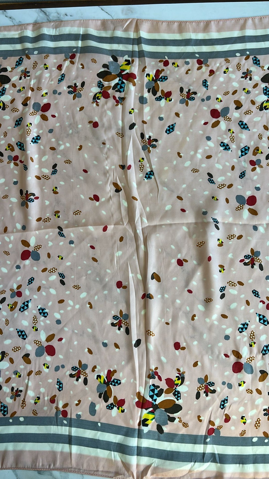 Vintage french silk scarves, set of 4