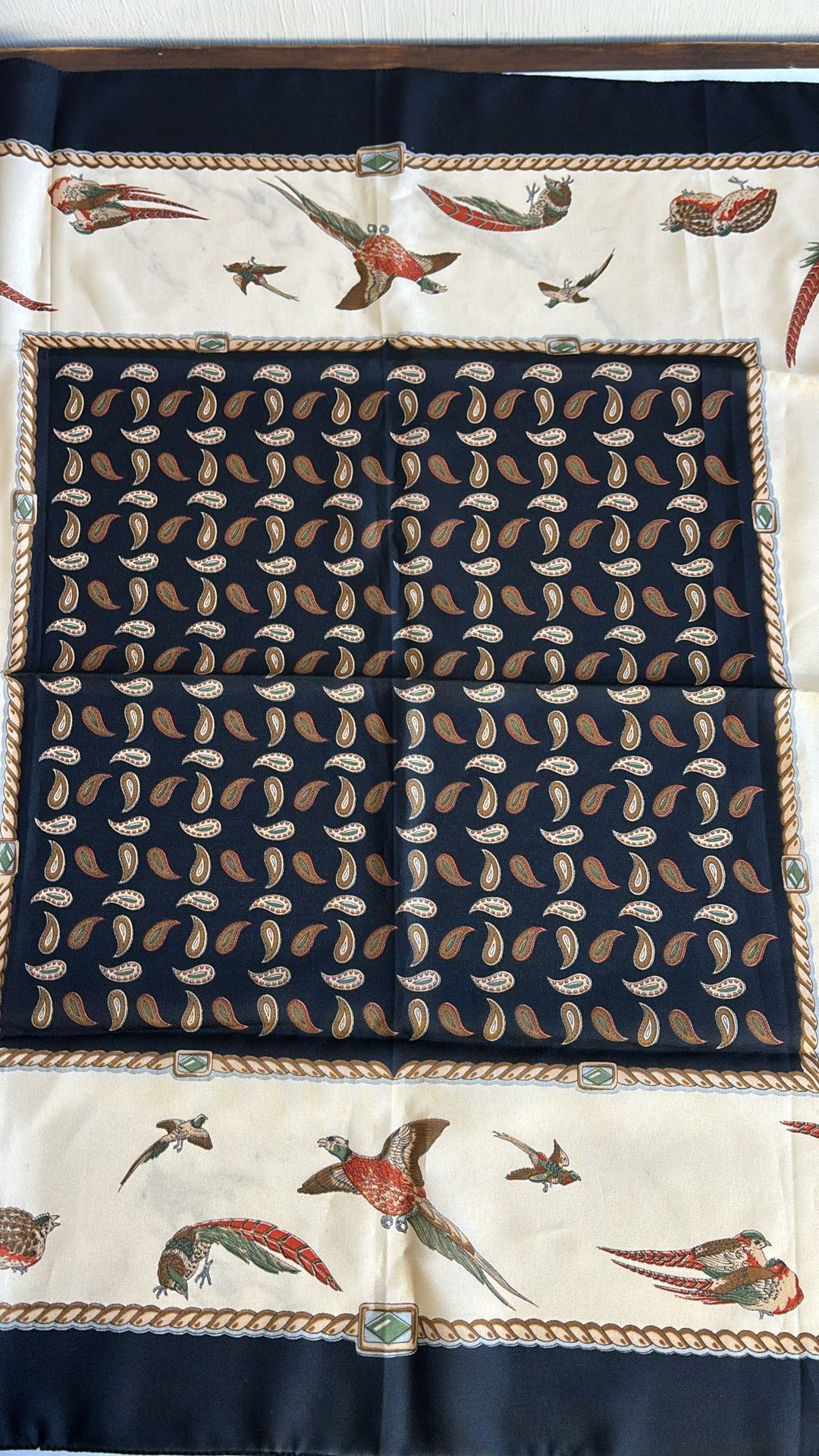 Vintage french silk scarves, set of 4