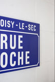 " rue hoche" vintage french enamel street sign