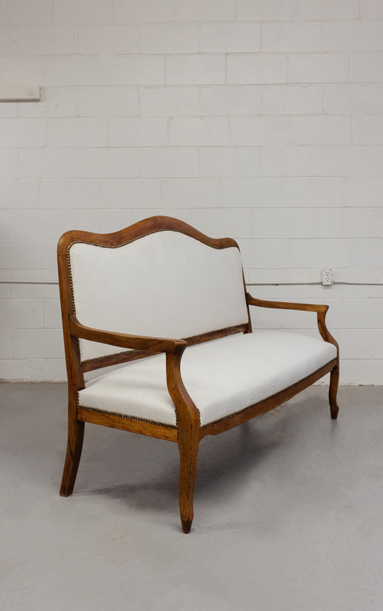 19th century french walnut louis philippe settee