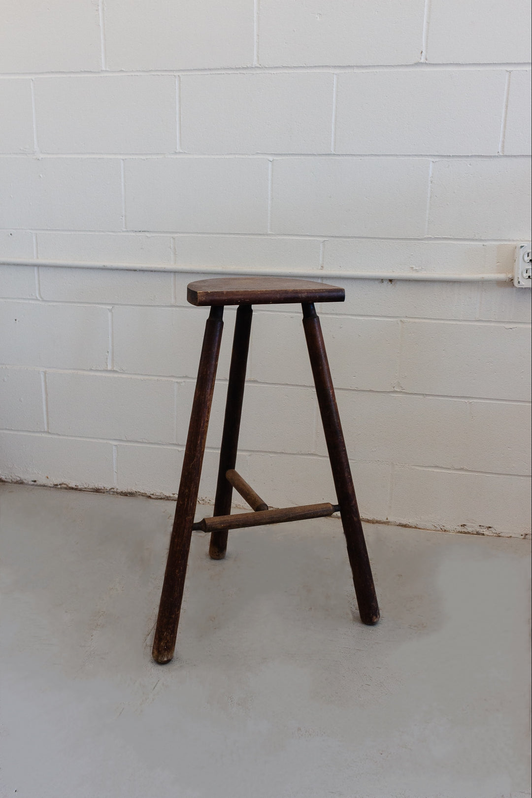 midcentury French brutalist bar stool