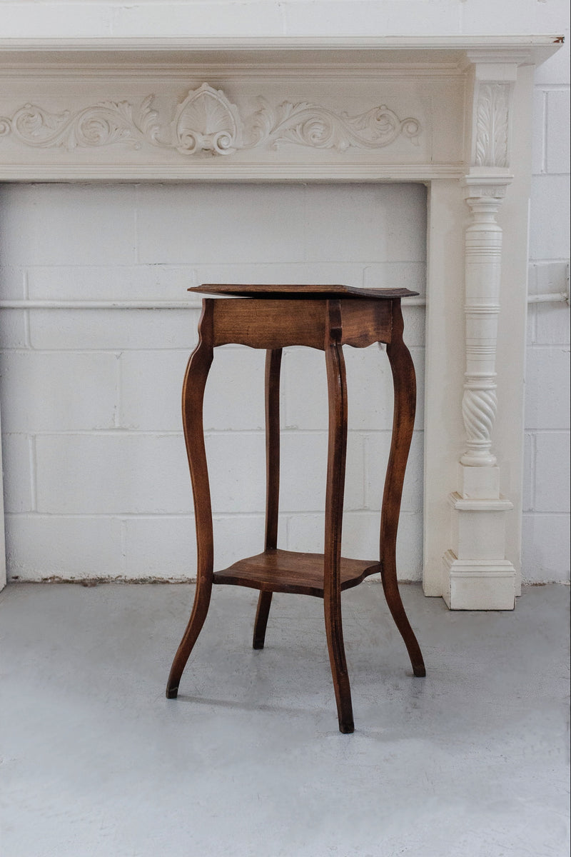 antique french wood side table with storage compartmemt – Joliette