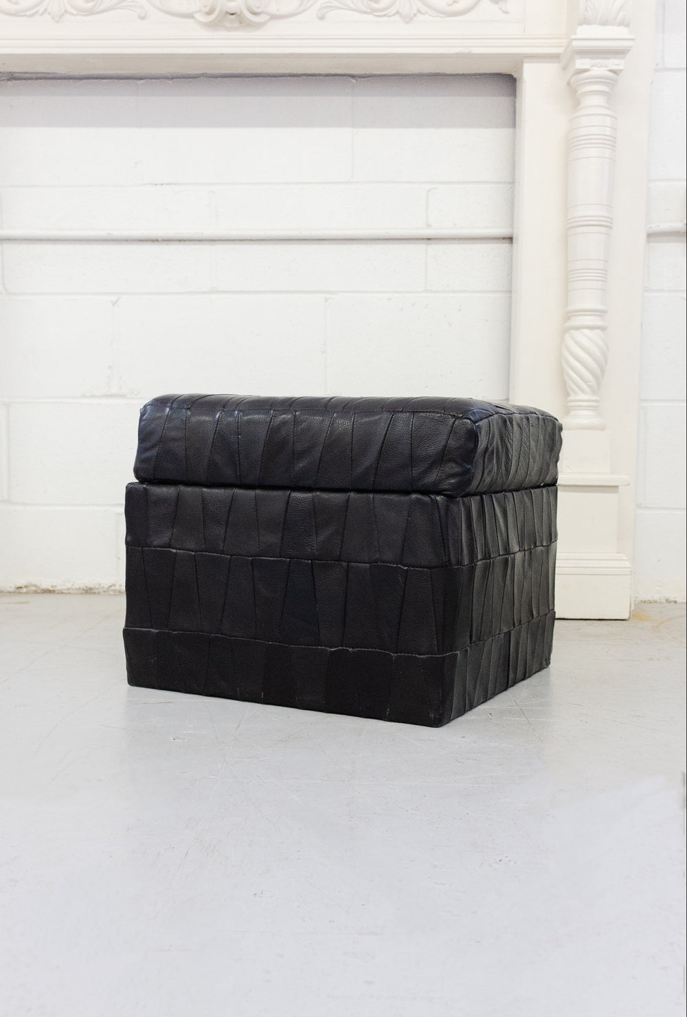 1970s patchwork leather storage ottoman by de Sede