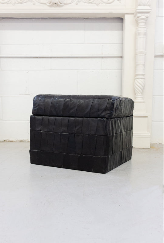 1970s patchwork leather storage ottoman by de Sede