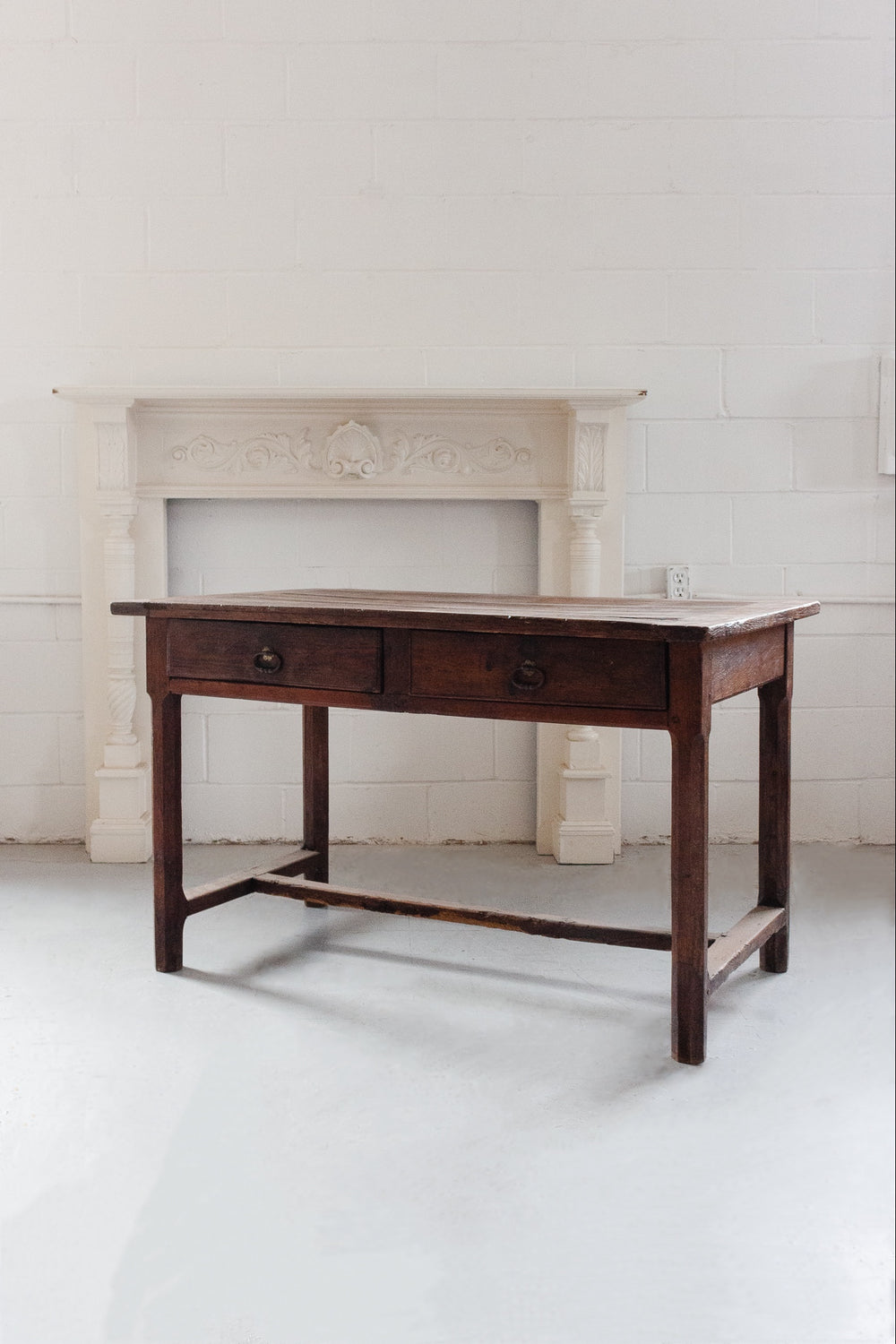 19th century French kitchen work table with drawers