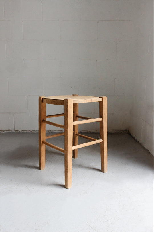 vintage French pressed board atelier stool