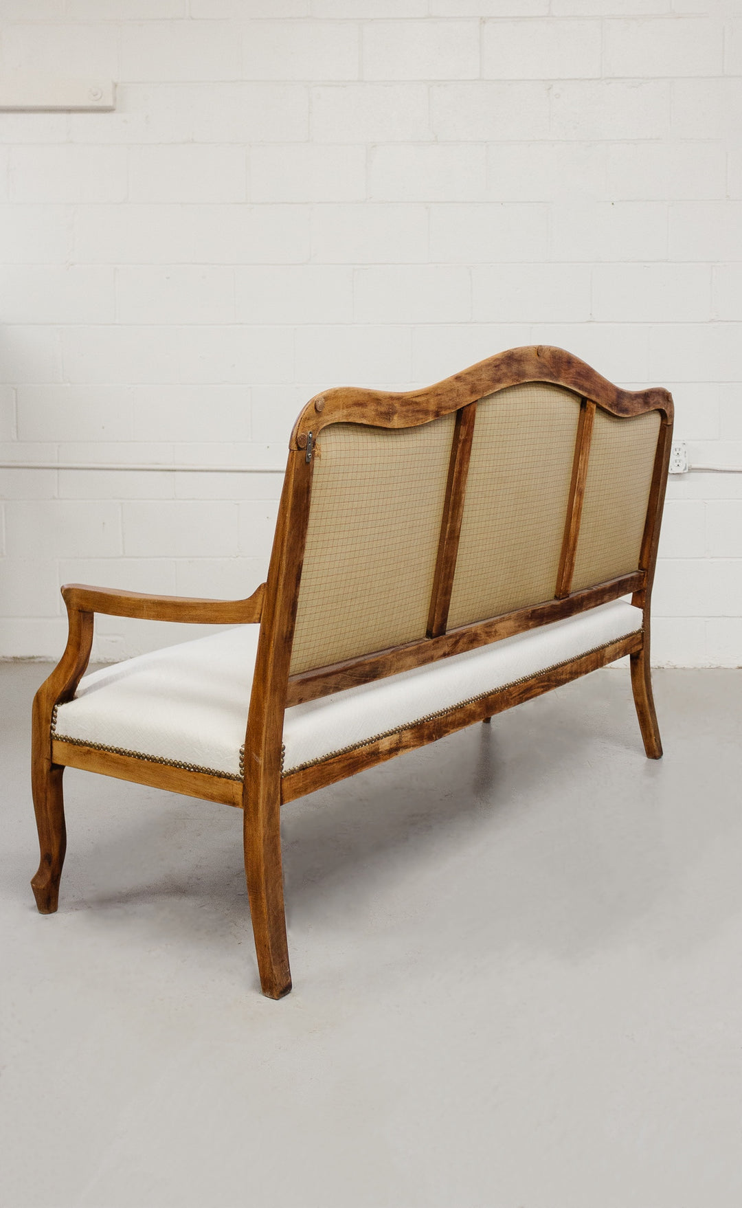 19th century french walnut louis philippe settee