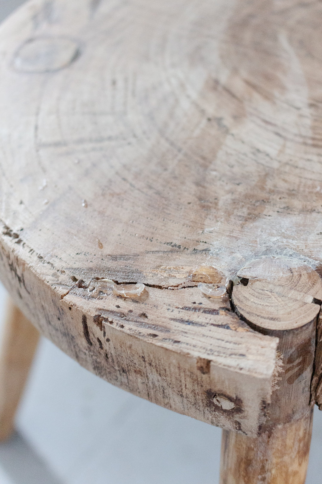 vintage french brutalist stool