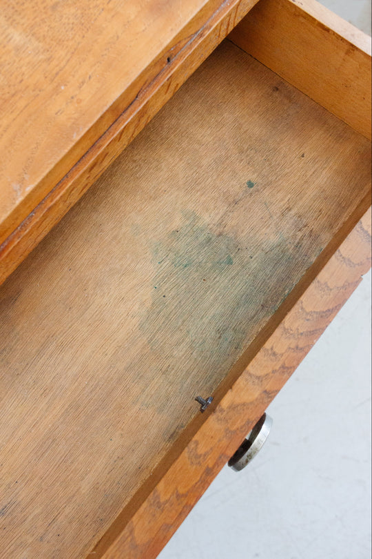 vintage French carved oak art deco confiture cabinet