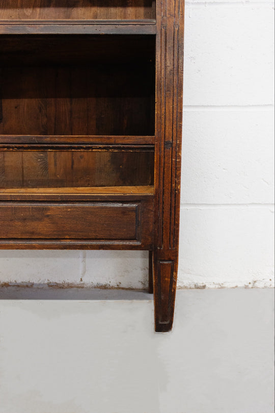 turn of the century French pine open shelf