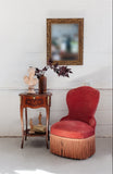 1920s french baroque style inlaid rosewood marquetry side table