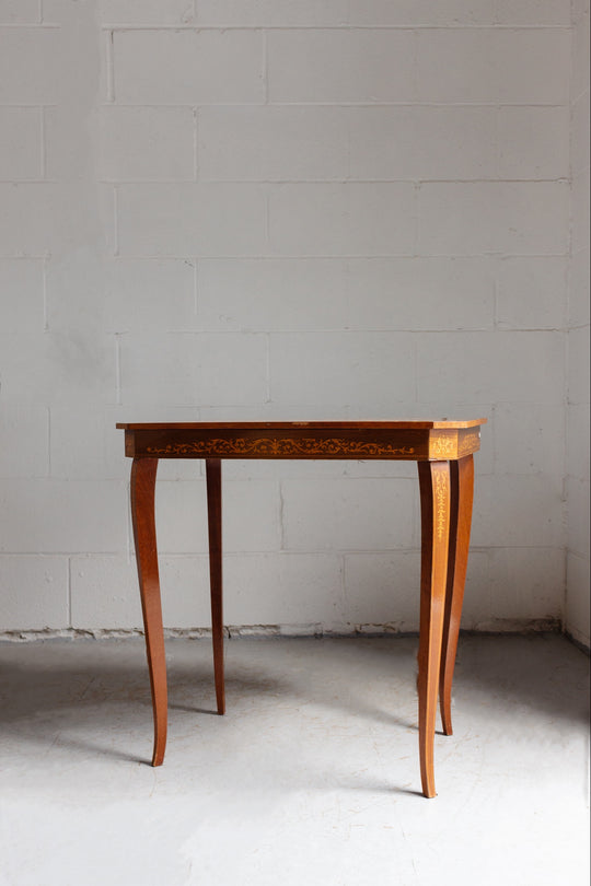 midcentury Italian marquetry chess table