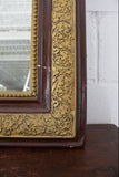 antique french extra large maroon and gold louis philippe mirror