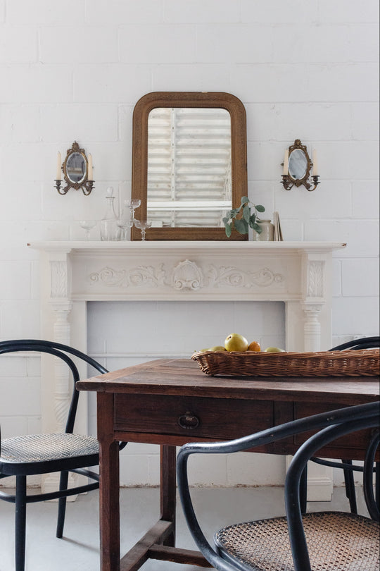 19th century French kitchen work table with drawers