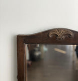 antique wood vanity mirror