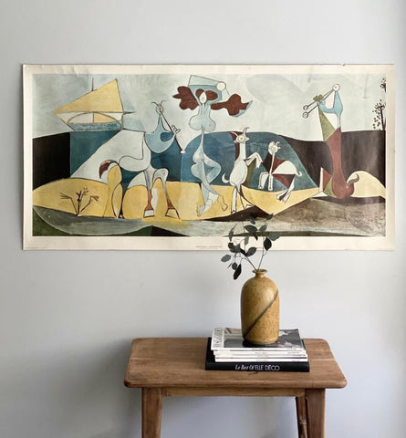 extra large vintage art poster, “joy of life” by Picasso