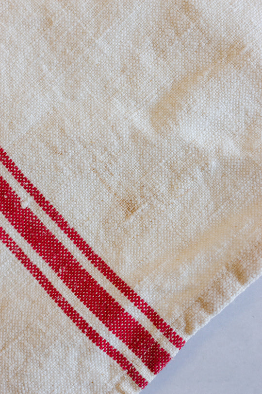 antique French monogrammed kitchen towels, set of 2