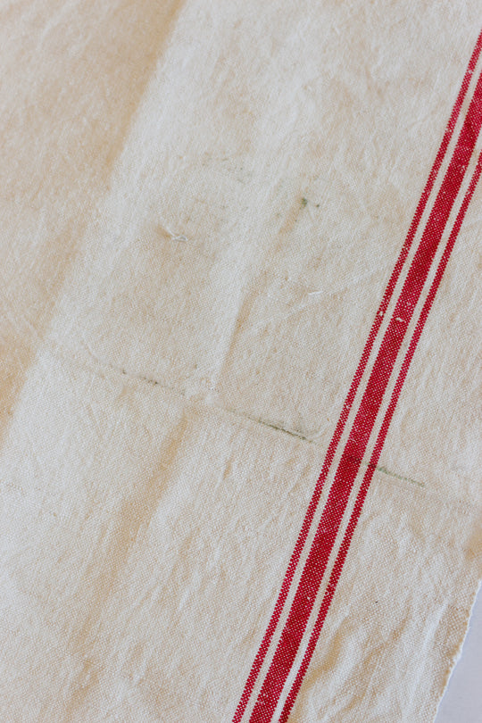 antique French monogrammed kitchen towels, set of 2