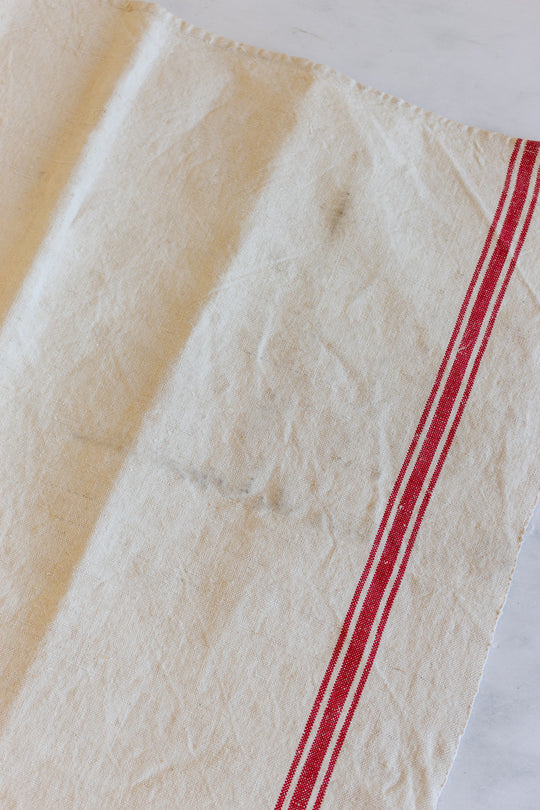 antique French monogrammed kitchen towels, set of 2