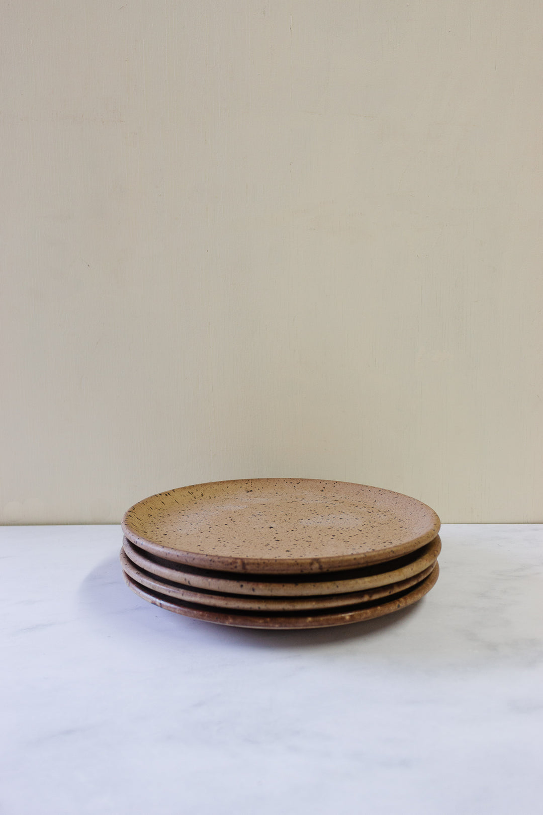 vintage French stoneware plates, set of 4