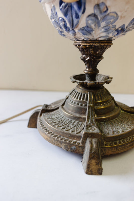 pair of 19th century French faïence table lamps