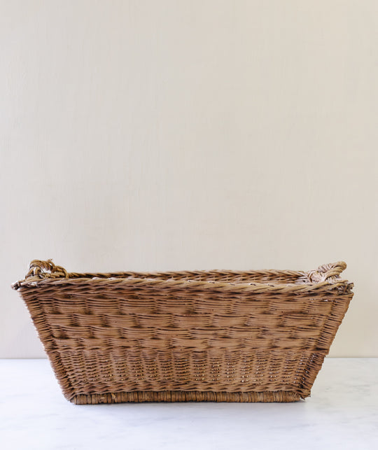 antique french laundry basket, medium