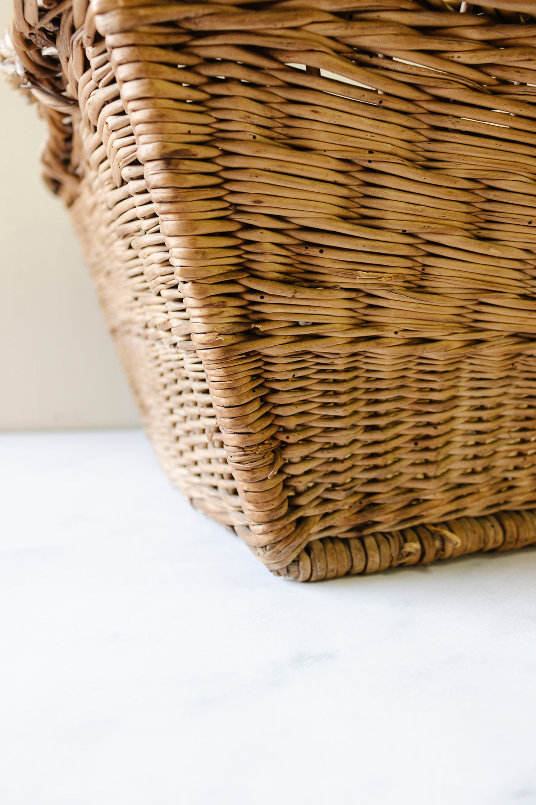 antique french laundry basket, medium