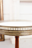 antique french marble top & walnut martini table