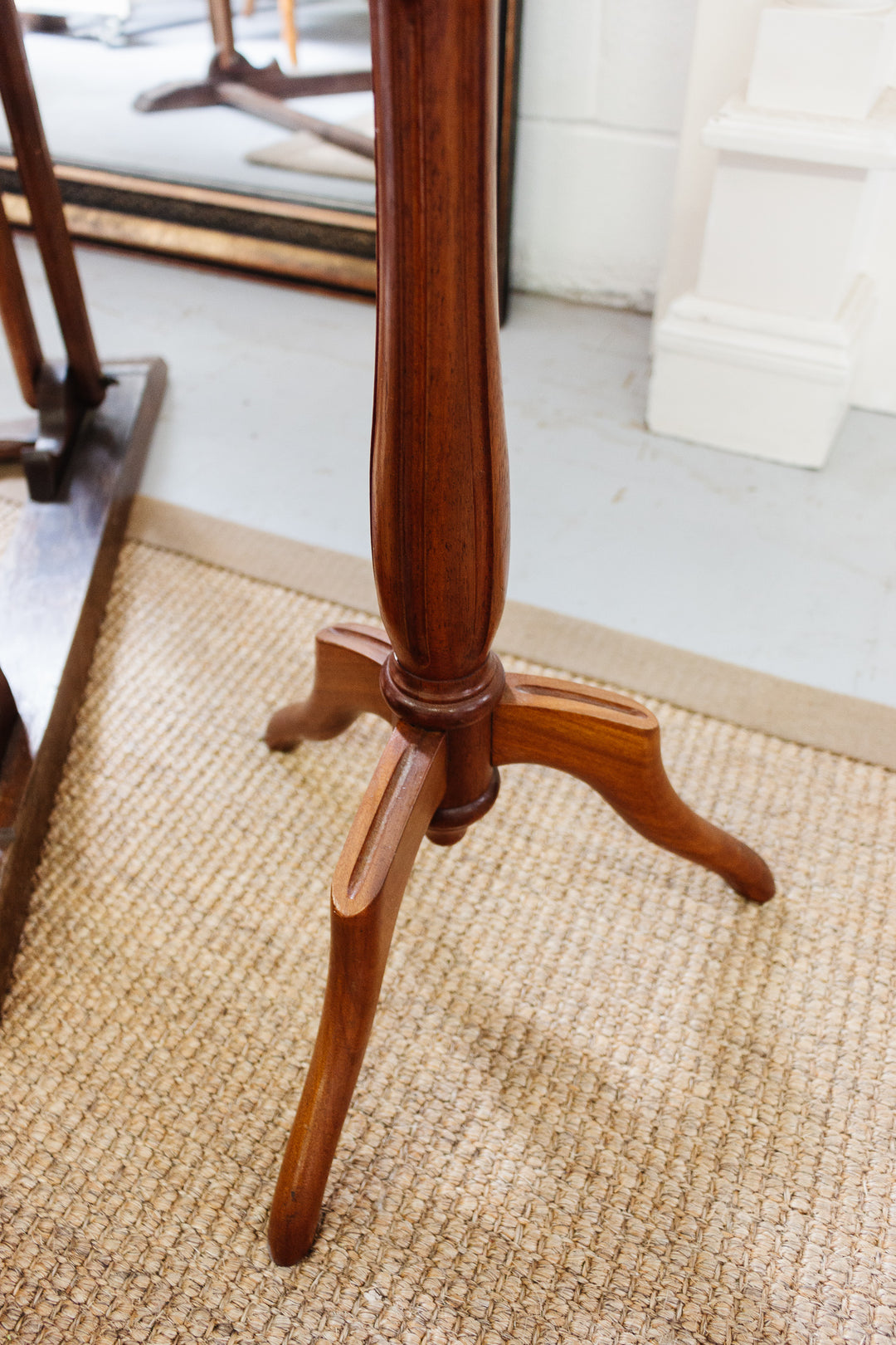antique french marble top & walnut martini table