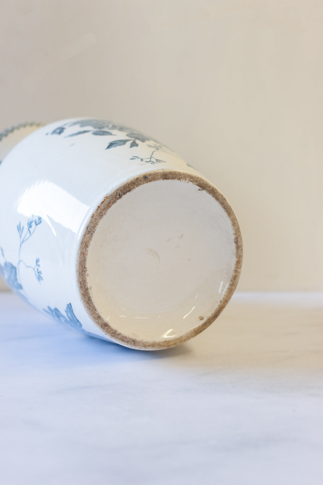 turn of the century French Gien transferware pitcher