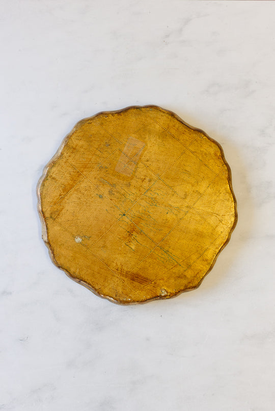 vintage italian florentine gilt wood tray