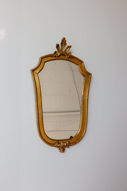 vintage french rococo gilt mirror