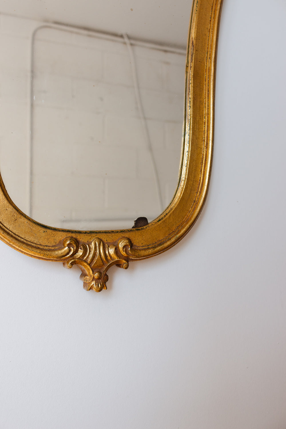 vintage french rococo gilt mirror