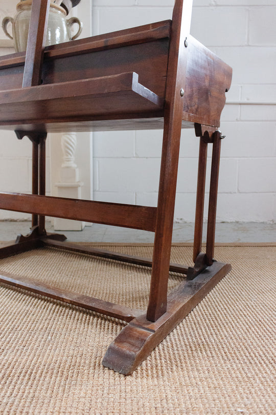turn of the century French grande artist easel with storage