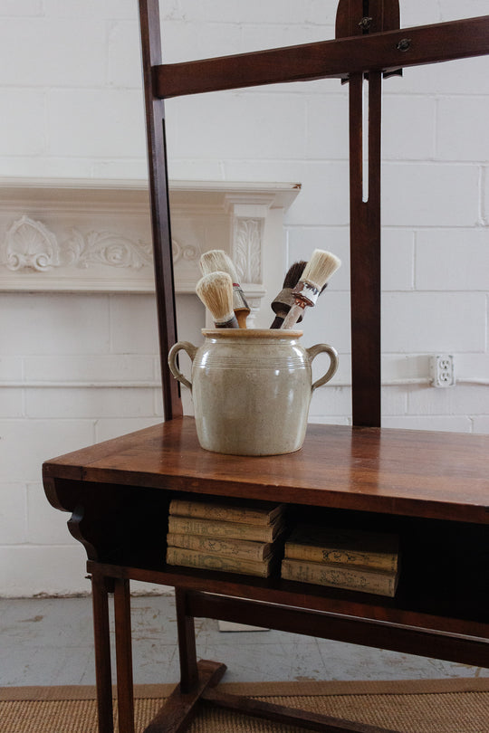 turn of the century French grande artist easel with storage
